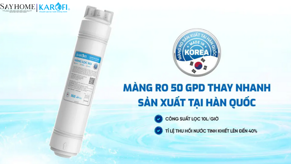 Máy lọc nước để gầm 10 lõi lọc KAROFI KAQ-U50K - NEW 2025 tại thành phố Hồ Chí Minh