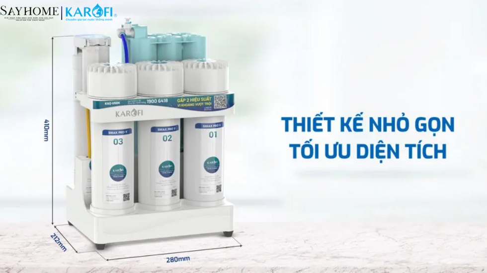 Máy lọc nước để gầm 10 lõi lọc KAROFI KAQ-U50K - NEW 2025 tại thành phố Hồ Chí Minh