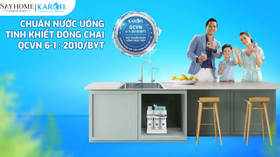 Máy lọc nước để gầm 10 lõi lọc KAROFI KAQ-U50K - NEW 2025 tại thành phố Hồ Chí Minh