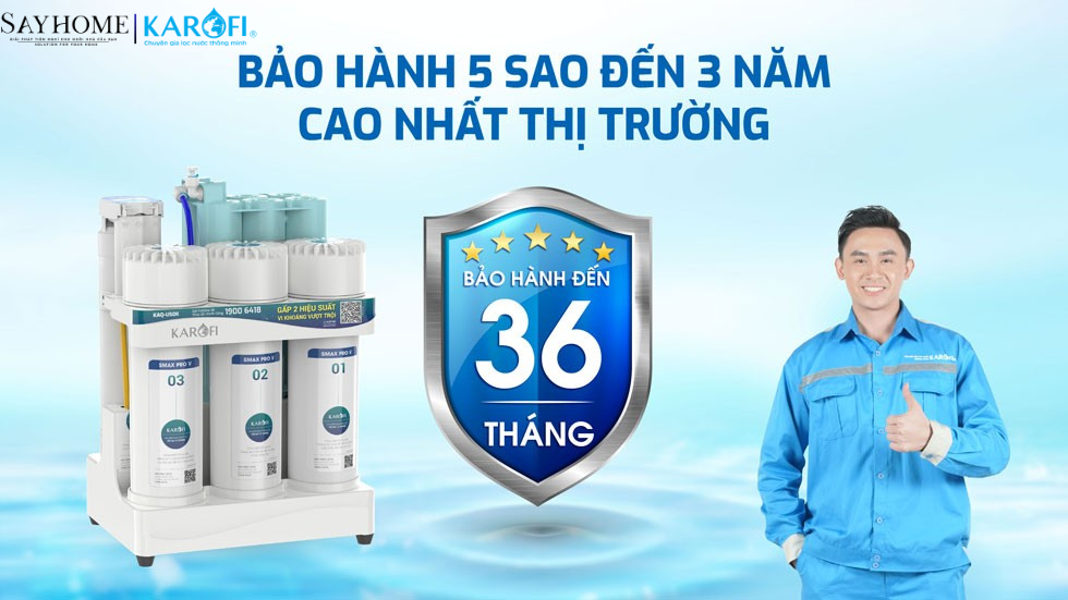 Máy lọc nước để gầm 10 lõi lọc KAROFI KAQ-U50K - NEW 2025 tại thành phố Hồ Chí Minh