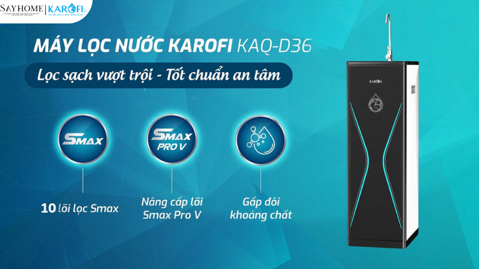 Máy lọc nước tủ đứng KAROFI 10 lõi lọc KAQ-D36 tại thành phố Hồ Chí Minh