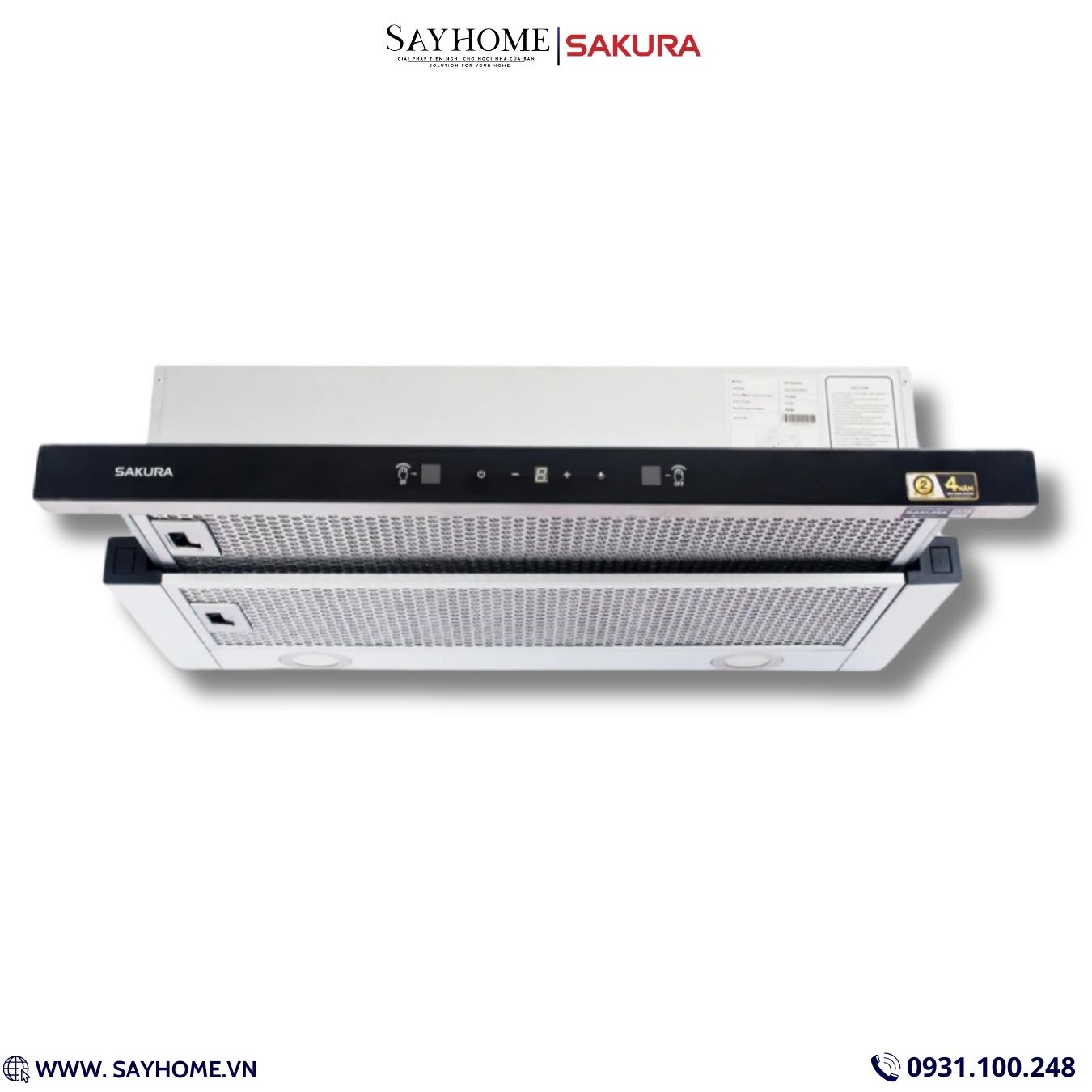 Máy hút mùi âm tủ ray khéo SAKURA SR-3630AS tại thành phố Hồ Chí Minh