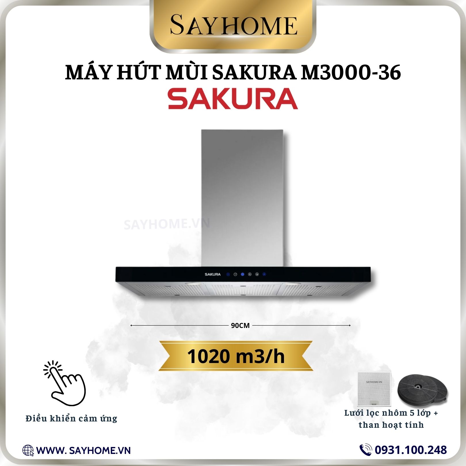 Máy hút mùi SAKURA M3000-36 tại SAYHOME