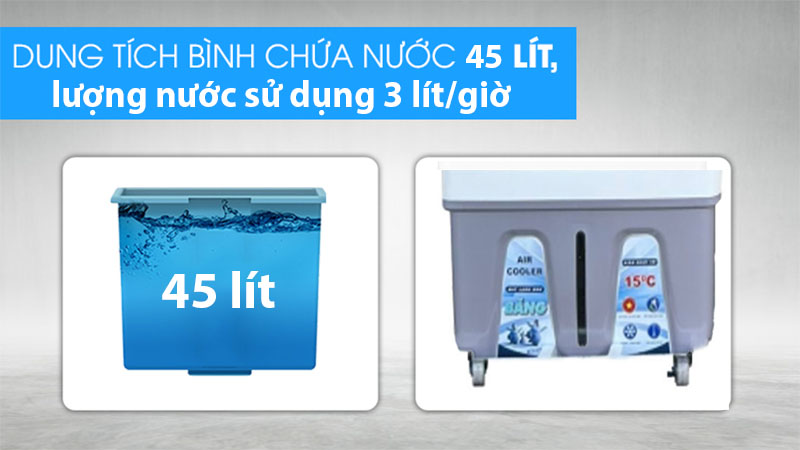 Máy quạt hơi nước làm mát không khí Hakari HK-45 remote tại thành phố Hồ Chí Minh
