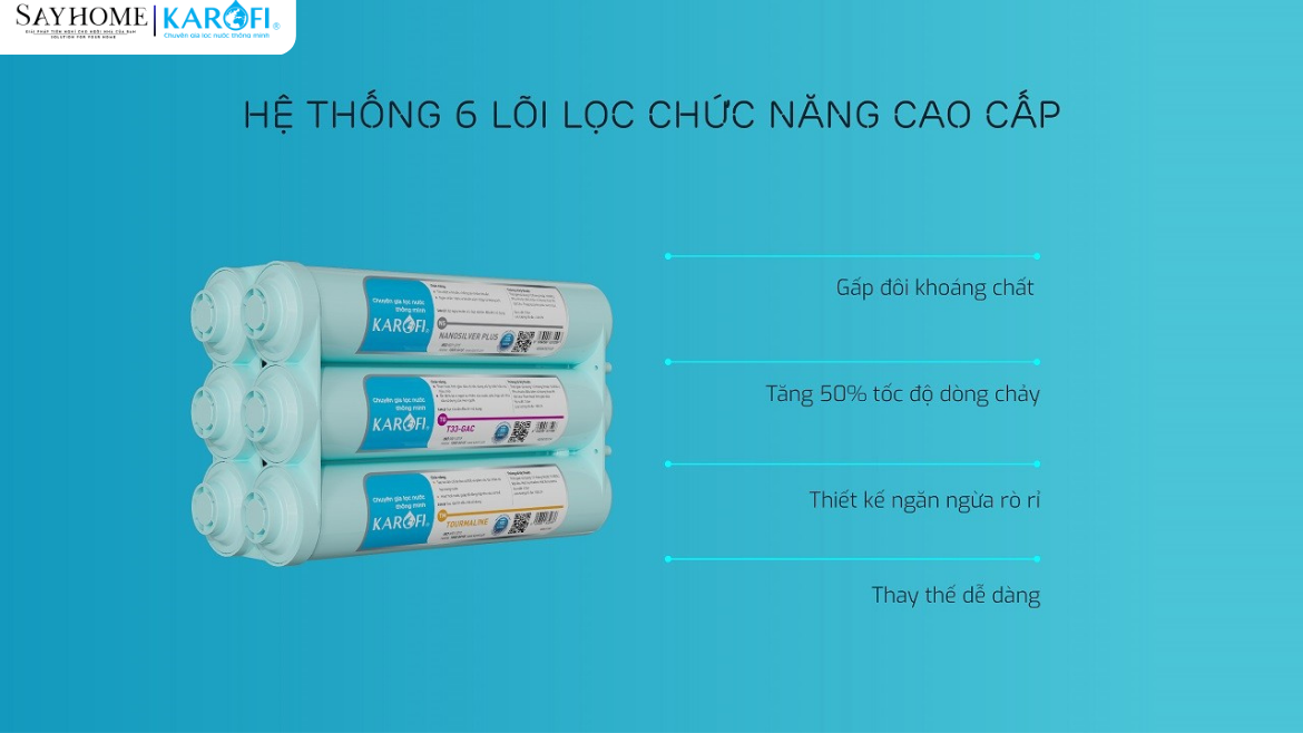 Máy lọc nước Karofi 10 lõi lọc ERO100V tại thành phố Hồ Chí Minh