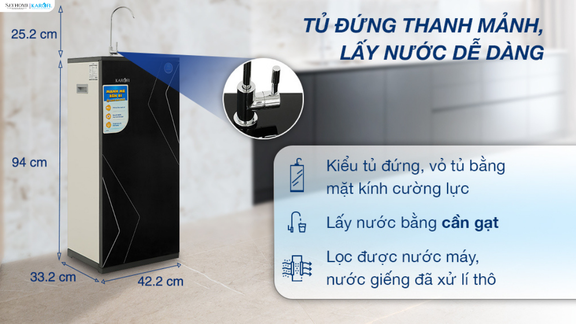 Máy lọc nước tủ đứng Karofi 10 lõi lọc KAQ-X16 tại thành phố Hồ Chí Minh