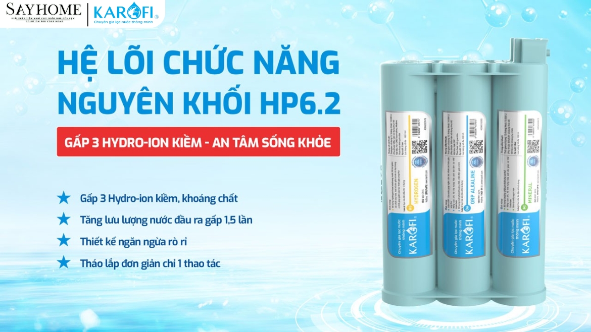 MÁY LỌC NƯỚC NÓNG LẠNH 12 LÕI LỌC KAROFI KAD-L85-sayhome