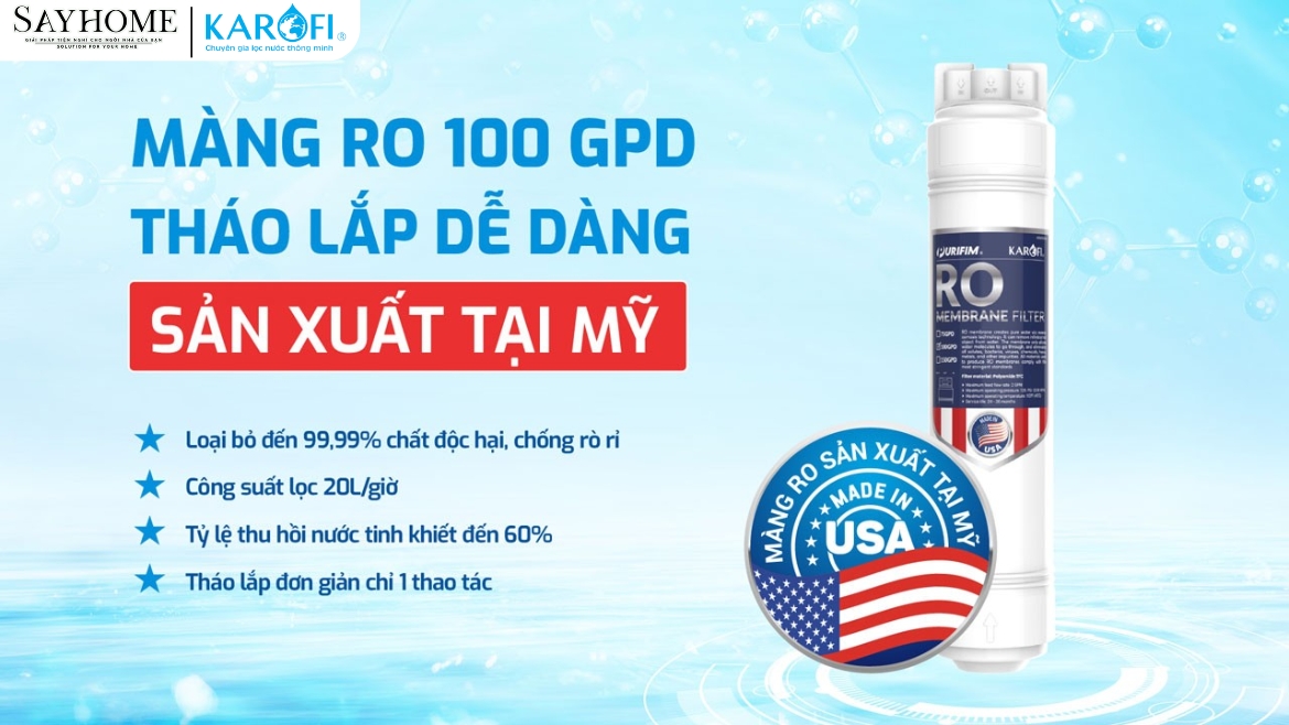 MÁY LỌC NƯỚC NÓNG LẠNH 12 LÕI LỌC KAROFI KAD-X69-sayhome