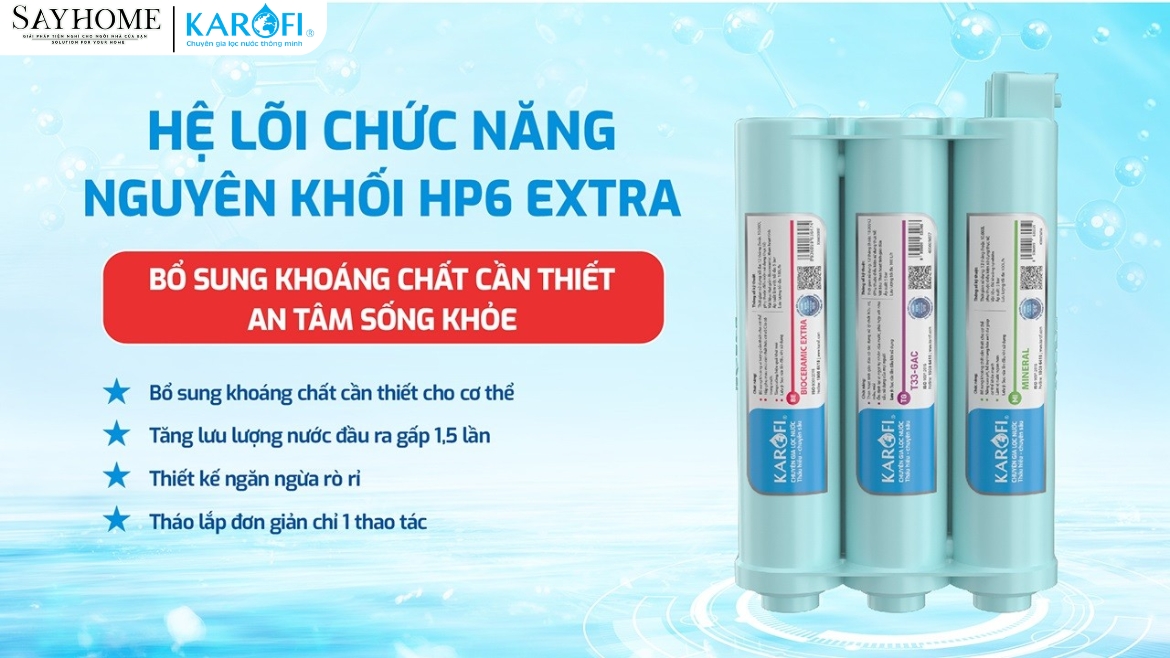 MÁY LỌC NƯỚC NÓNG LẠNH 12 LÕI LỌC KAROFI KAD-X69 -sayhome