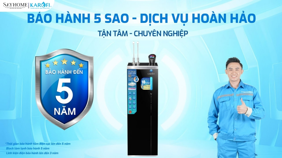 Máy lọc nước nóng lạnh Hydro-ion kiềm 13 lõi lọc Karofi KAE-S88 PROMAX tại thành phố Hò Chí Minh