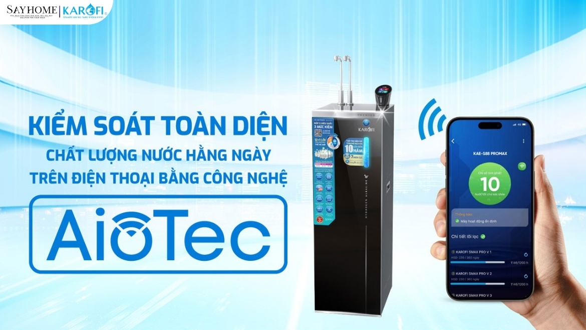 Máy lọc nước nóng lạnh Hydro-ion kiềm 13 lõi lọc Karofi KAE-S88 PROMAX tại thành phố Hò Chí Minh