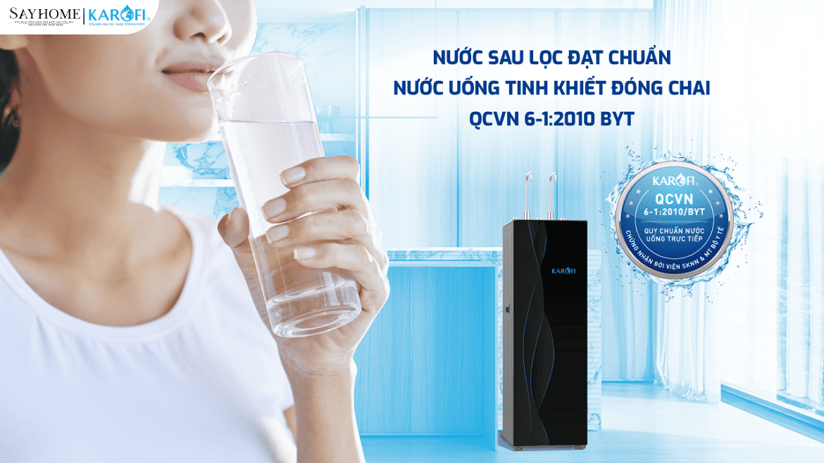 Máy lọc nước nóng lạnh Karofi 11 lõi lọc KAD-X68 tại thành phố Hồ Chí Minh