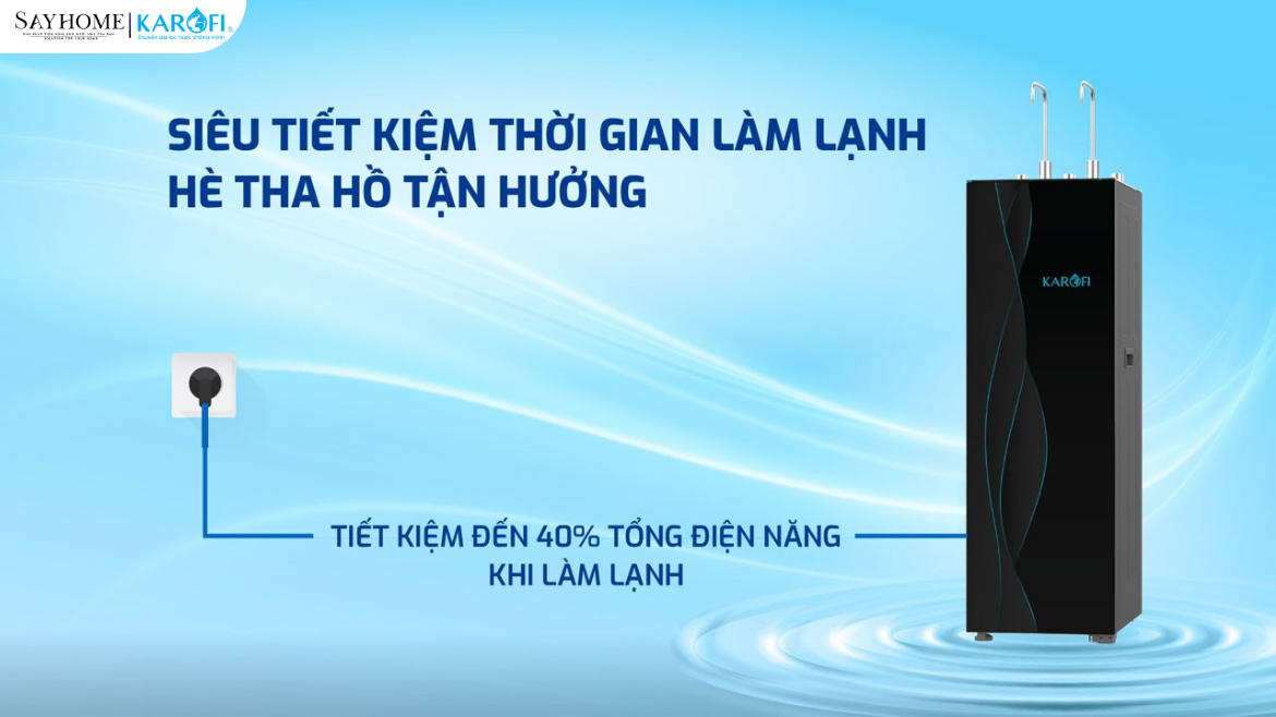 Máy lọc nước nóng lạnh Karofi 11 lõi lọc KAD-X68 tại thành phố Hồ Chí Minh