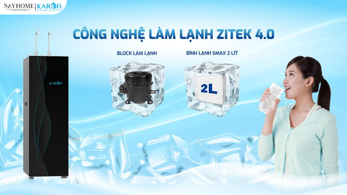 Máy lọc nước nóng lạnh Karofi 11 lõi lọc KAD-X68 tại thành phố Hồ Chí Minh