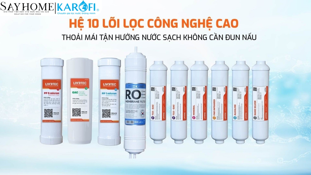 Máy lọc nước tủ đứng 10 lõi RO Karofi Livotec 616 tại thành phố Hồ Chí Minh