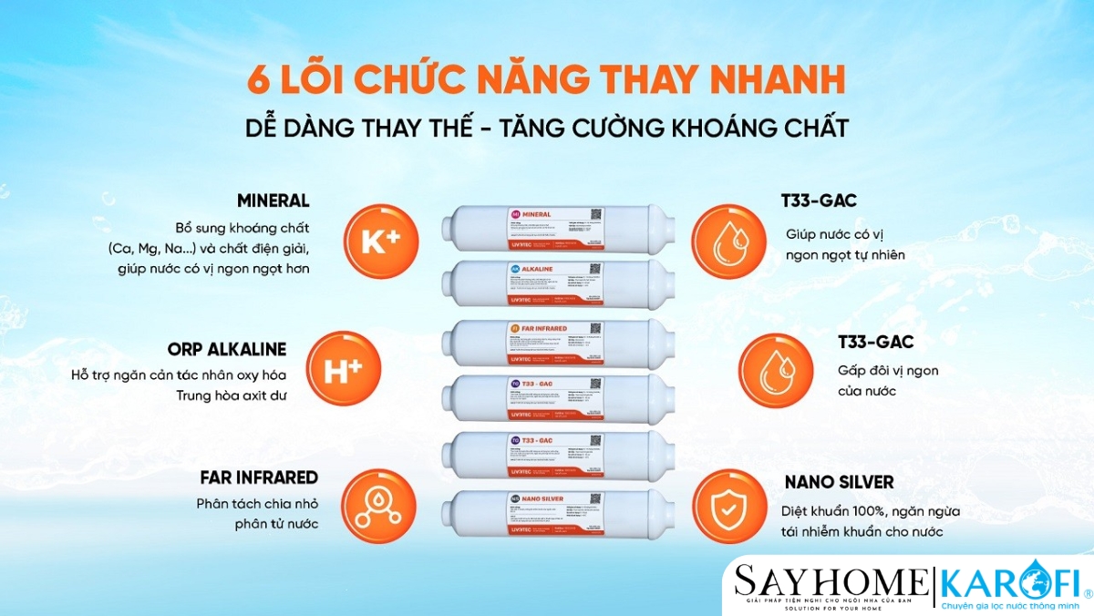 Máy lọc nước tủ đứng 10 lõi RO Karofi Livotec 616 tại thành phố Hồ Chí Minh