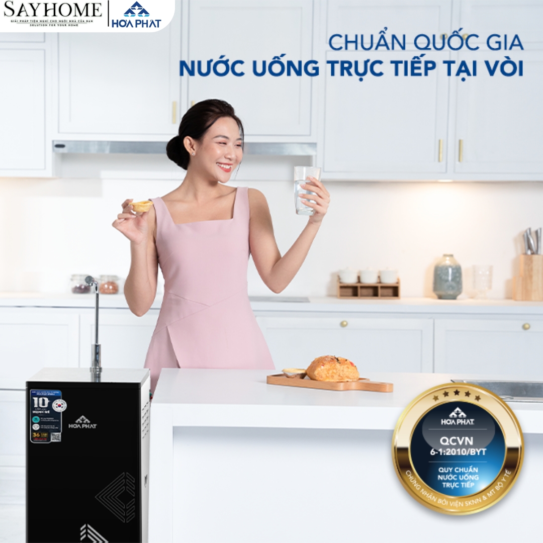 MÁY LỌC NƯỚC RO TỦ ĐỨNG HÒA PHÁT VỚI 10 LÕI LỌC HPR556 sayhome