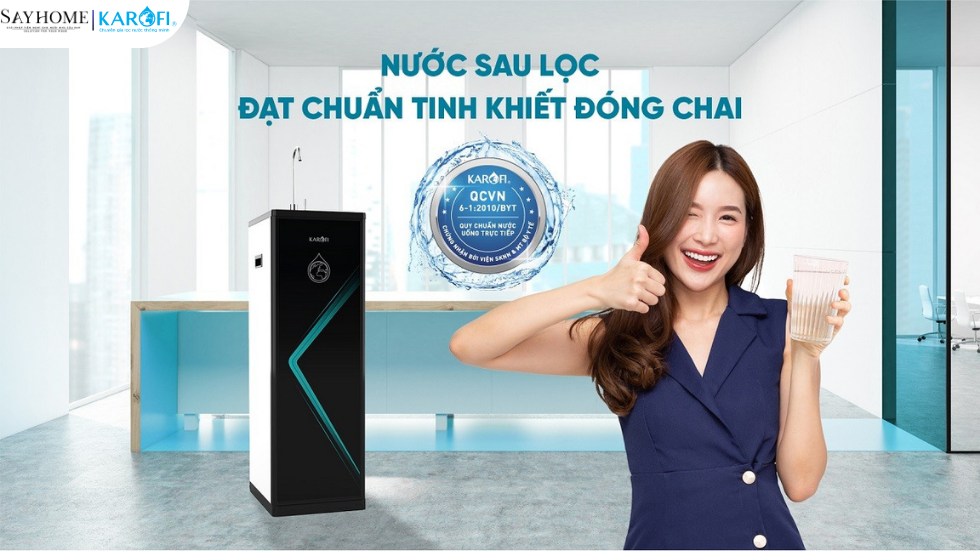 Máy lọc nước tủ đứng 10 lõi lọc KAROFI KAQ-D58 tại thành phố Hồ Chí Minh
