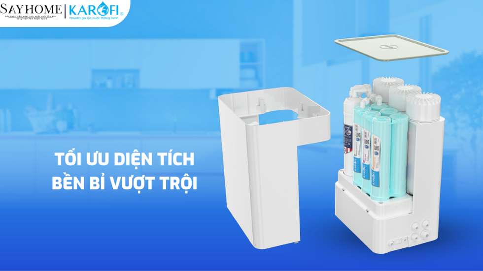 Máy lọc nước để gầm, để bàn có tủ 10 lõi lọc KAROFI KAQ-U65 - NEW 2025 tại thành phố Hồ Chí Minh