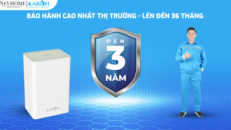 Máy lọc nước để gầm, để bàn có tủ 10 lõi lọc KAROFI KAQ-U65 - NEW 2025 tại thành phố Hồ Chí Minh