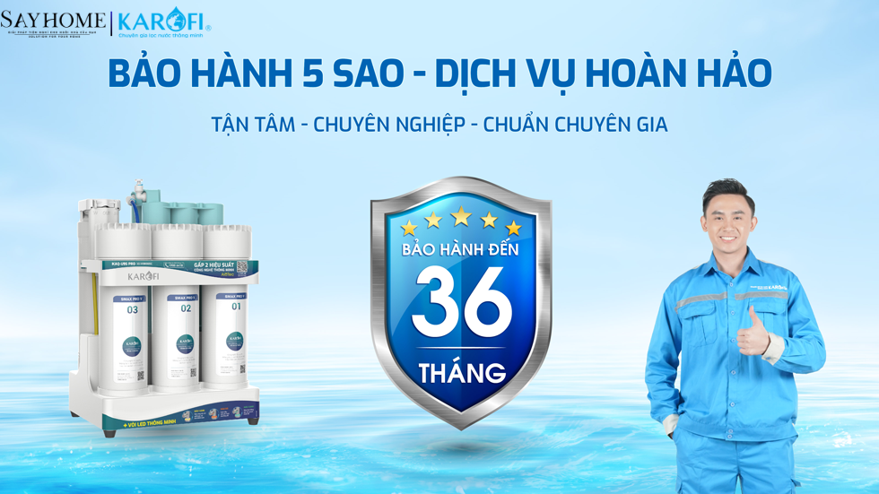 Máy lọc nước để gầm 10 lõi lọc KAROFI KAQ-U95 PRO- NEW 2025 tại thành phố Hồ Chí Minh