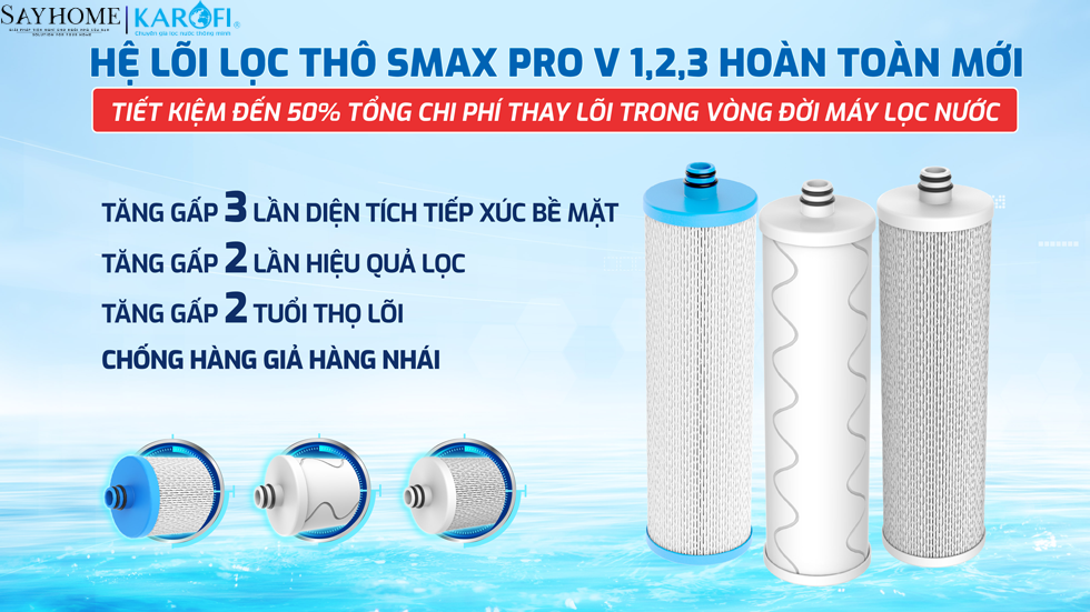 Máy lọc nước để gầm 10 lõi lọc KAROFI KAQ-U95 PRO- NEW 2025 tại thành phố Hồ Chí Minh