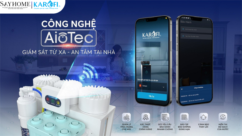 Máy lọc nước để gầm 10 lõi lọc KAROFI KAQ-U95 - NEW 2025 tại thành phố Hồ Chí Minh