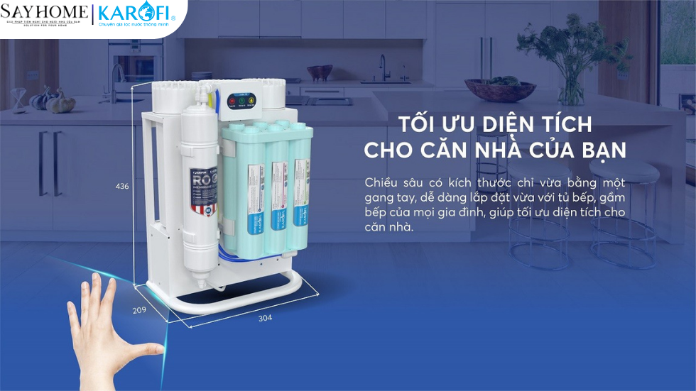 Máy lọc nước để gầm 10 lõi lọc KAROFI KAQ-U95 - NEW 2025 tại thành phố Hồ Chí Minh