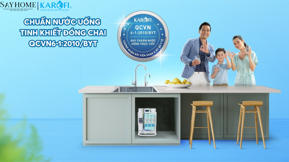 Máy lọc nước để gầm 10 lõi lọc KAROFI KAQ-U95 - NEW 2025 tại thành phố Hồ Chí Minh