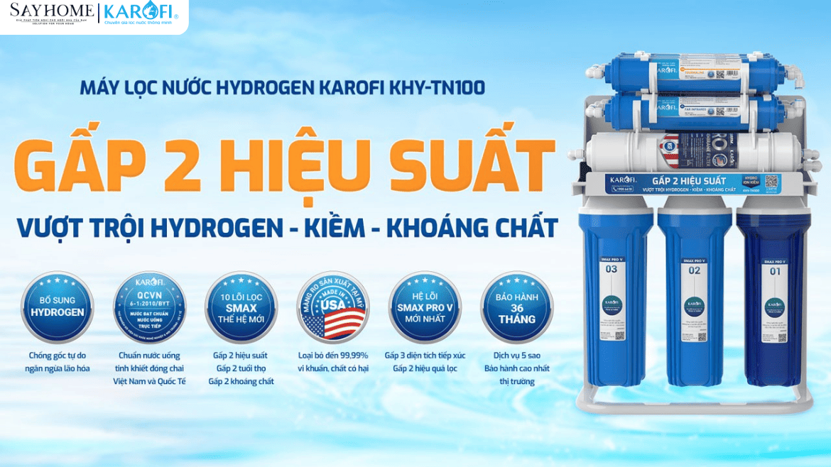 Máy lọc nước RO Karofi 10 lõi lọc KHY-TN100 tại thành phố Hồ Chí Minh