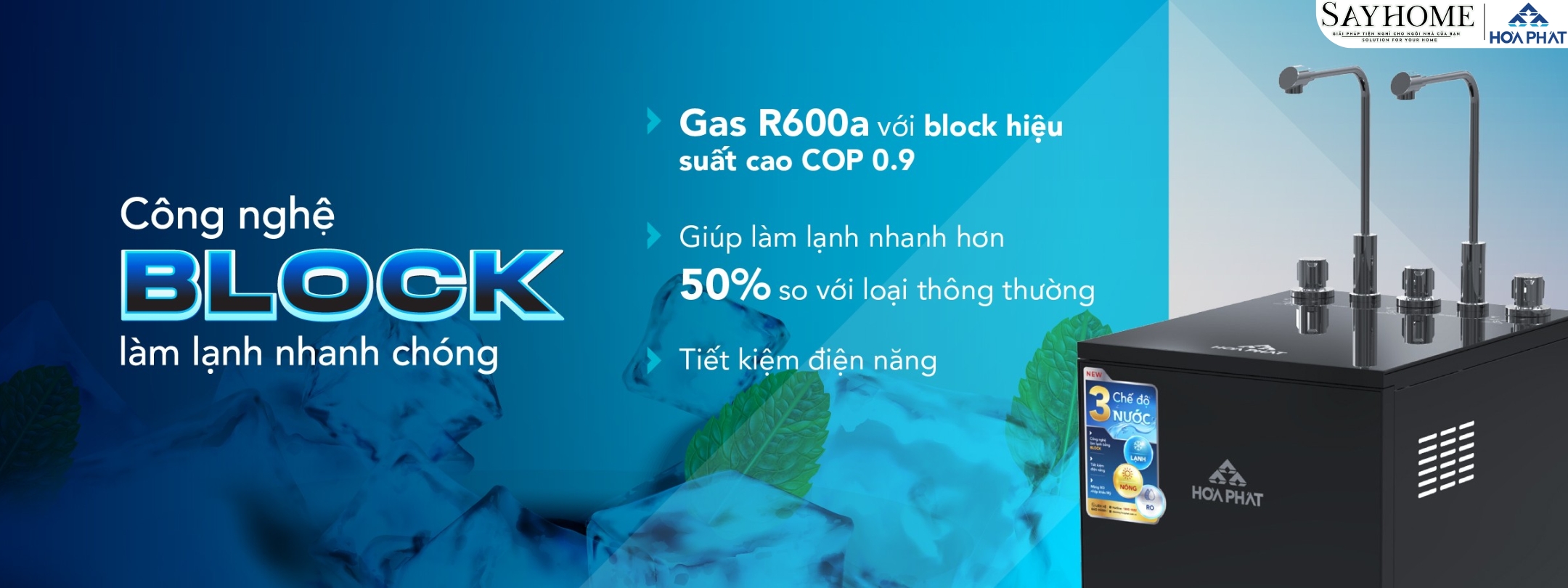 MÁY LỌC NƯỚC TỦ ĐỨNG VỚI 10 LÕI LỌC RO HÒA PHÁT HWBS2B1021 sayhome