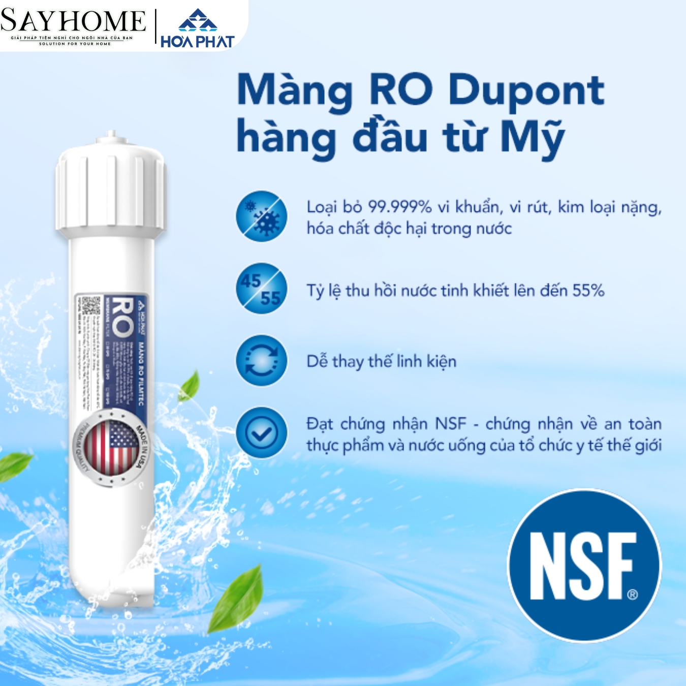 MÁY LỌC NƯỚC TỦ ĐỨNG VỚI 10 LÕI LỌC RO HÒA PHÁT HWBS2B1021 sayhome