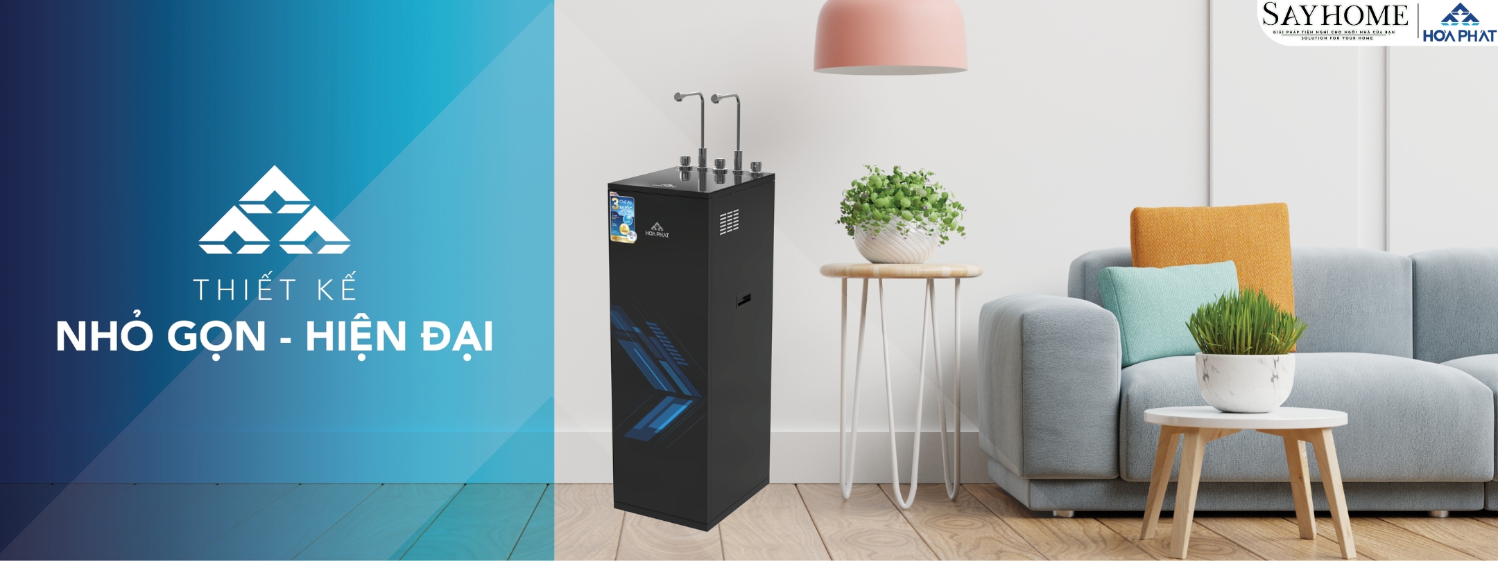 MÁY LỌC NƯỚC TỦ ĐỨNG VỚI 10 LÕI LỌC RO HÒA PHÁT HWBS2A1021 sayhome