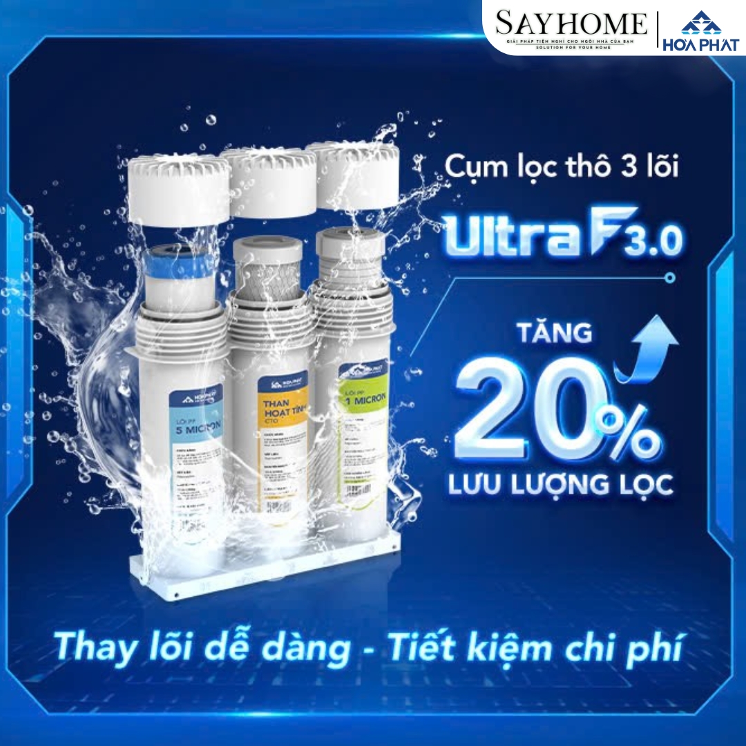 MÁY LỌC NƯỚC RO TỦ ĐỨNG HÒA PHÁT VỚI 12 LÕI LỌC HPR559 SAYHOME