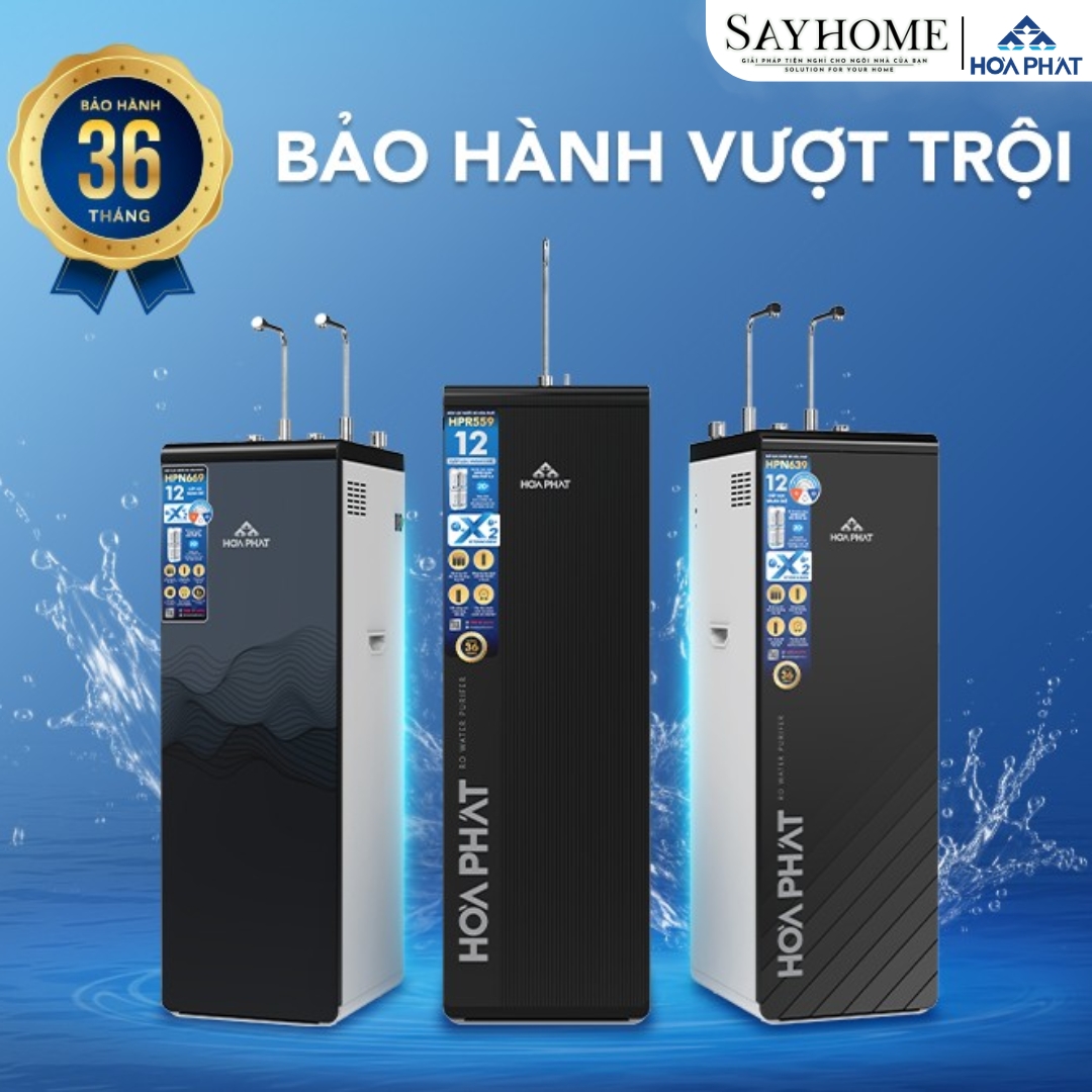 MÁY LỌC NƯỚC RO TỦ ĐỨNG HÒA PHÁT VỚI 12 LÕI LỌC HPR559 SAYHOME