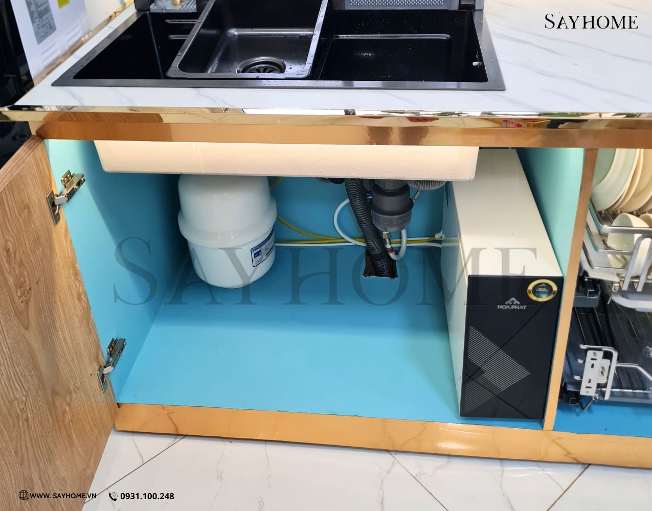 máy lọc nước siêu gọn hòa phát hpu488 SAYHOME