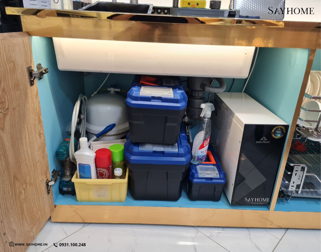 máy lọc nước siêu gọn hòa phát hpu488 SAYHOME