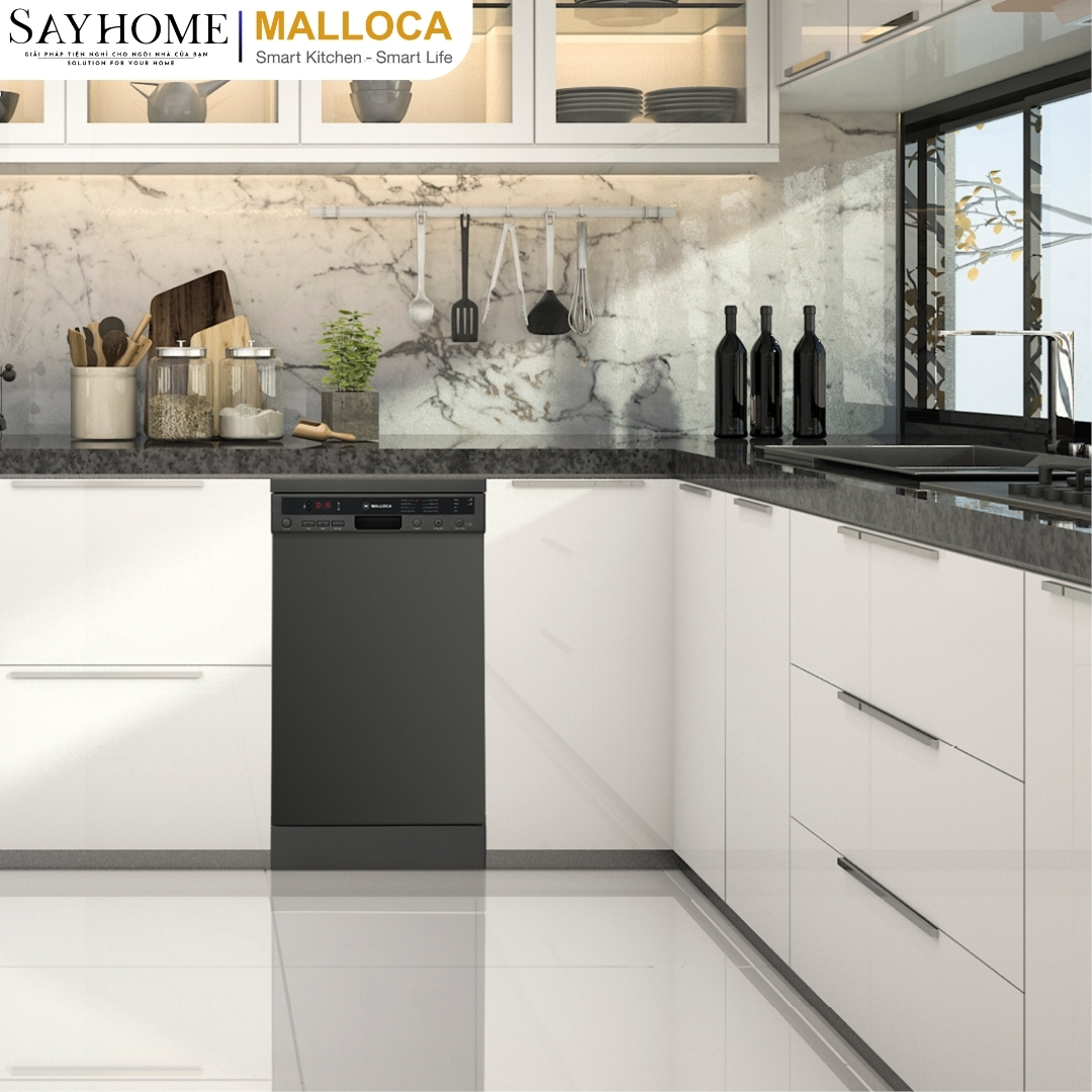 Máy rửa chén độc lập 10 bộ chén dĩa Malloca MDW10-BS08FS tại thành phố Hồ Chí Minh