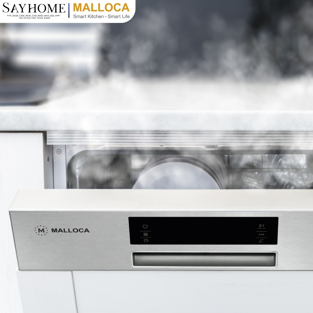 Máy rửa chén âm tủ 14 bộ chén dĩa Malloca MDW14-S08SI tại thành phố Hồ Chí Minh
