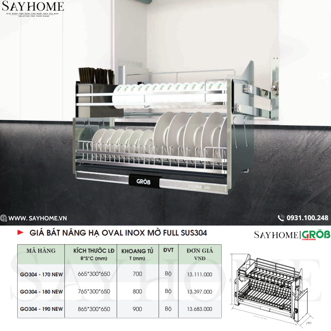 COMBO Phụ kiện tủ bếp cao cấp GROB - Combo 5 tại thành phố Hồ Chí Minh