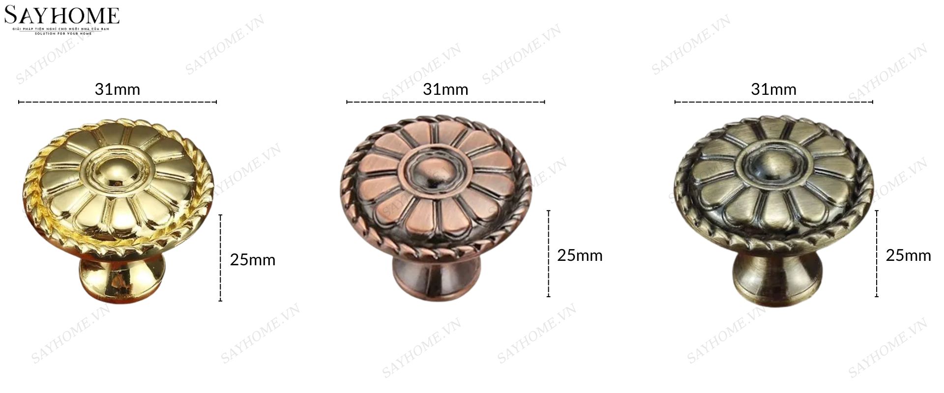 Núm tủ tân cổ điển vintage màu đồng, đồng đỏ SH8206 tại thành phố Hồ Chí Minh tại thành phố Hồ Chí Minh