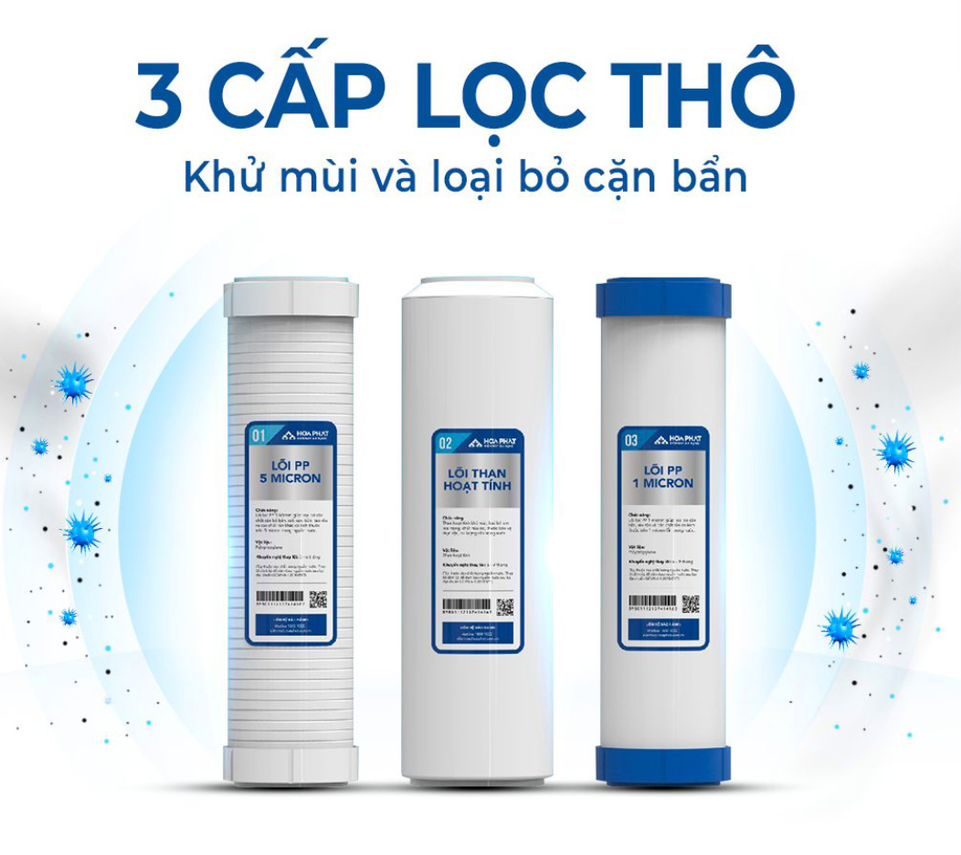MÁY LỌC NƯỚC RO NÓNG NGUỘI LẠNH HOÀ PHÁT 8 (11 LÕI) HPN668 SAYHOME