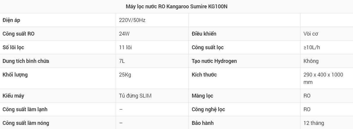 Máy lọc nước Kangaroo Sumire Hydrogen KG100N tại thành phố Hồ Chí Minh