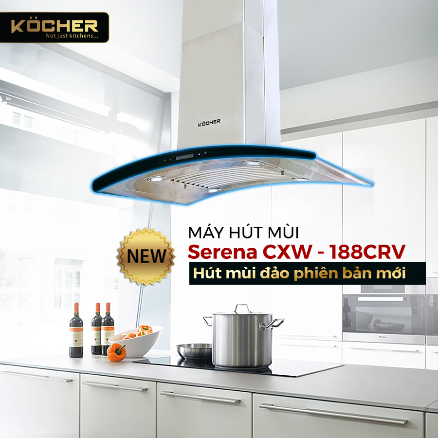 Máy hút mùi kính cong Kocher Serena CXW-188CRV tại thành phố Hồ Chí Minh