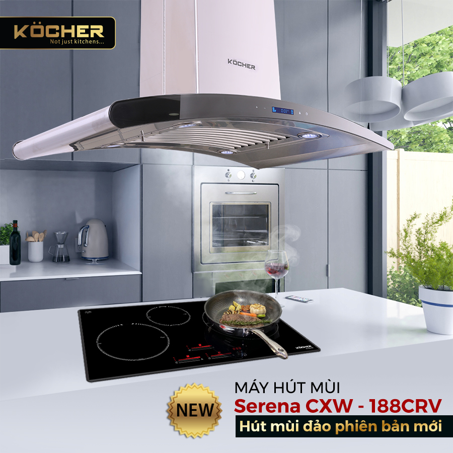 Máy hút mùi kính cong Kocher Serena CXW-188CRV tại thành phố Hồ Chí Minh