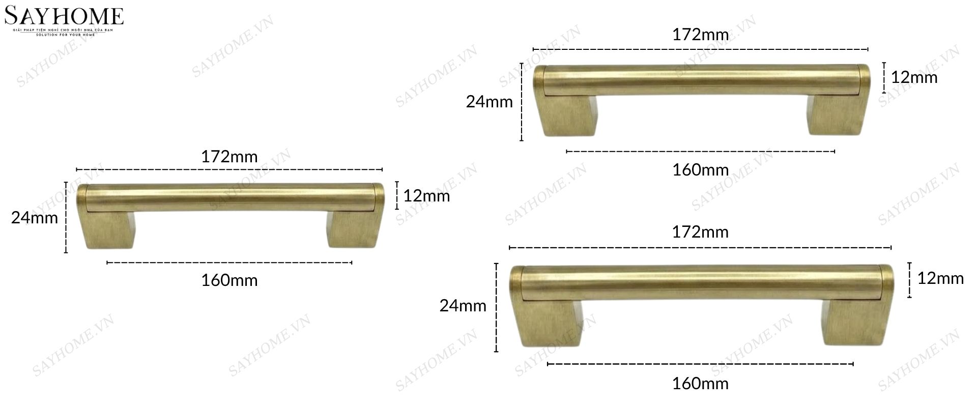 Thông số kĩ thuật Tay nắm tủ tân cổ điển vintage màu vàng gold SH023 tại Thành phố Hồ Chí Minh