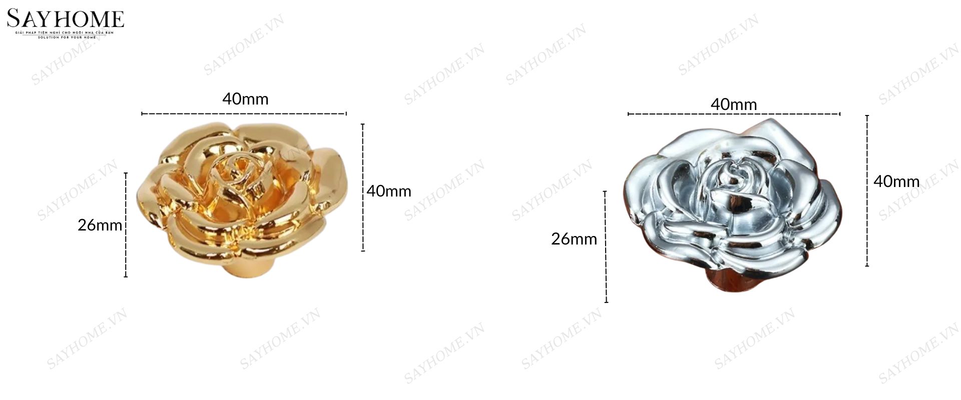 Núm tủ tân cổ điển vintage màu vàng gold, inox SH8841 tại thành phố Hồ Chí Minh