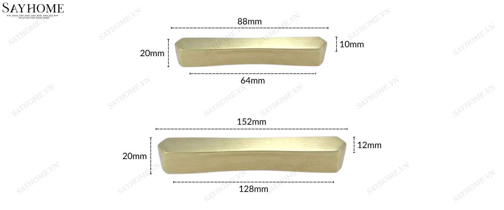 Tay nắm tủ hiện đại màu vàng gold SH89V86 tại thành phố Hồ Chí Minh