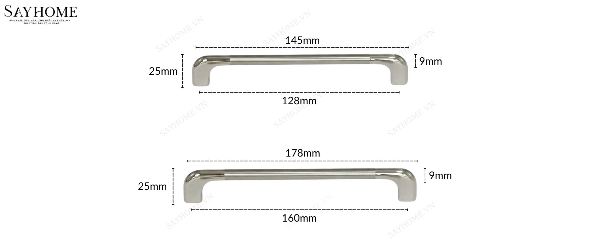 Tay nắm tủ hiện đại màu inox SH8285 tại thành phố Hồ Chí Minh