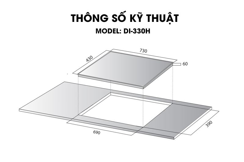 Bếp từ đôi Kocher DI 330H tại thành phố Hồ Chí Minh